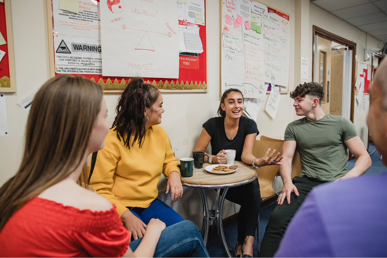 Young people talking